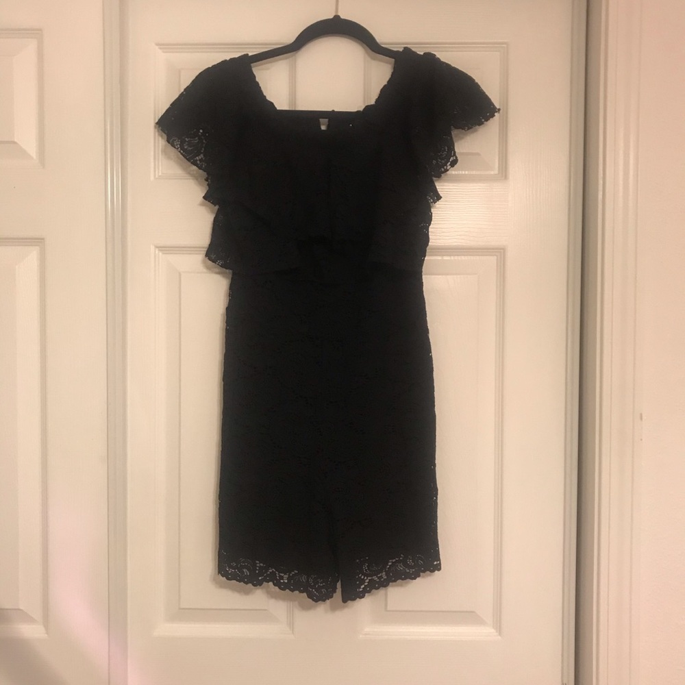 Mango Black Lace Romper